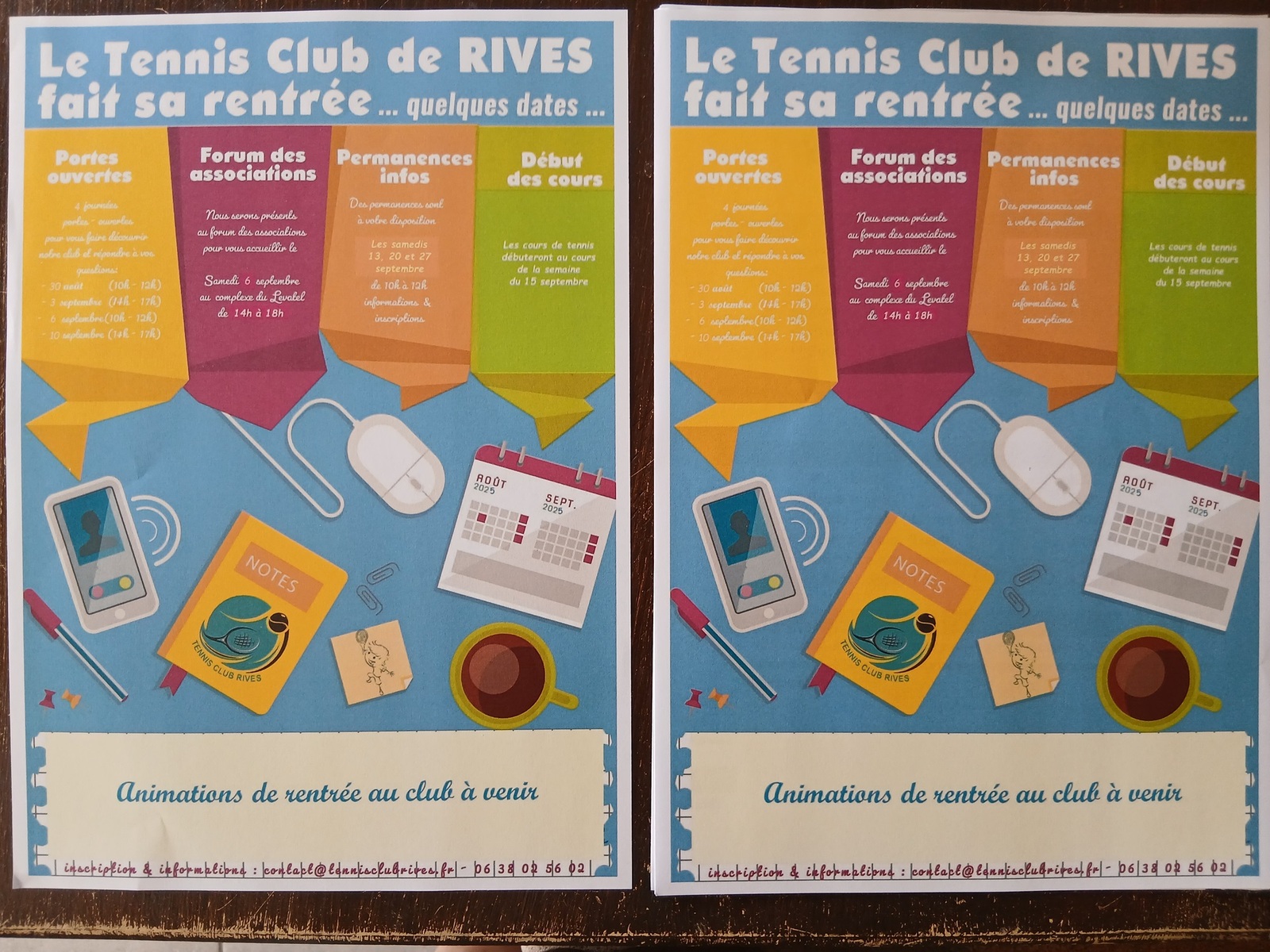 Le Tennis Club de Rives fait sa rentrée 2025